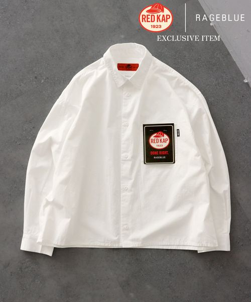 RAGEBLUE 【RED KAP】別注/クロップドシャツ ホワイト M メンズインナー レイジブルー 591505 and ST アンドエスティ(旧ドットエスティ) RAGEBLUE 【RED KAP】別注/クロップドシャツ ホワイト M メンズインナー レイジブルー 591505 and ST アンドエスティ(旧ドットエスティ)