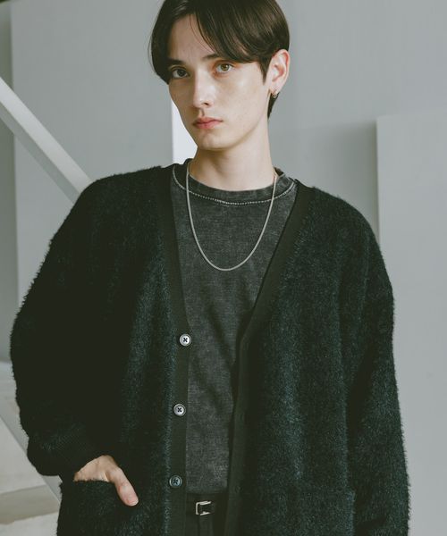 RAGEBLUE シャギーニットカーディガン ブラック L メンズインナー レイジブルー 600591 and ST アンドエスティ(旧ドットエスティ) RAGEBLUE シャギーニットカーディガン ブラック L メンズインナー レイジブルー 600591 and ST アンドエスティ(旧ドットエスティ)