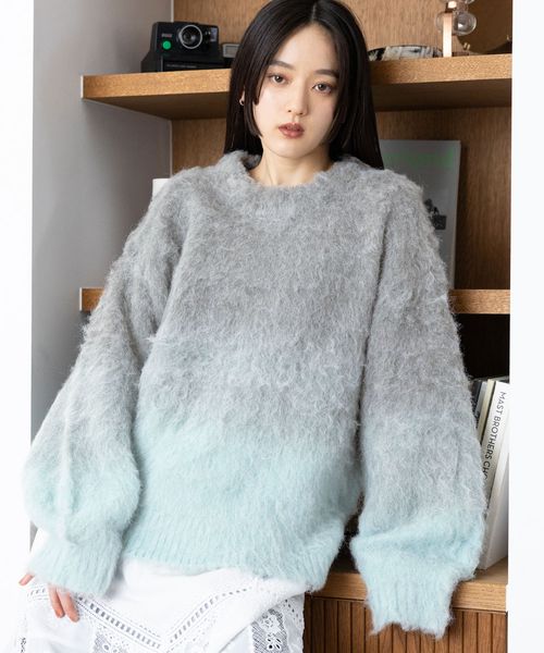 RAGEBLUE <追加予約>【WOMENS】グラデーションシャギーニット ライトグレー FREE ウィメンズインナー レイジブルー 601175 and ST アンドエスティ(旧ドットエスティ) RAGEBLUE <追加予約>【WOMENS】グラデーションシャギーニット ライトグレー FREE ウィメンズインナー レイジブルー 601175 and ST アンドエスティ(旧ドットエスティ)