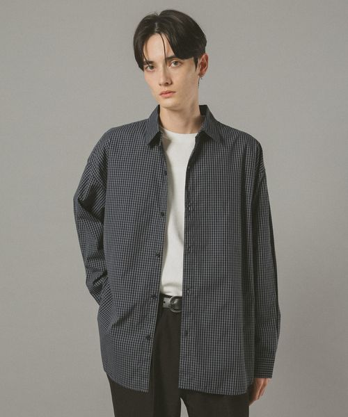 RAGEBLUE ミニチェック柄シャツ ネイビー M メンズインナー レイジブルー 611644 and ST アンドエスティ（旧ドットエスティ）