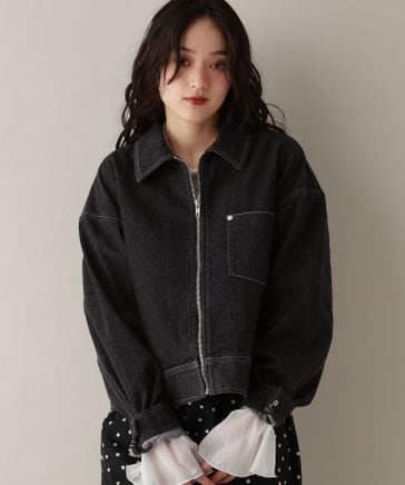 先行予約＞【WOMENS】ステッチデザイン/カツラギデニムワーク