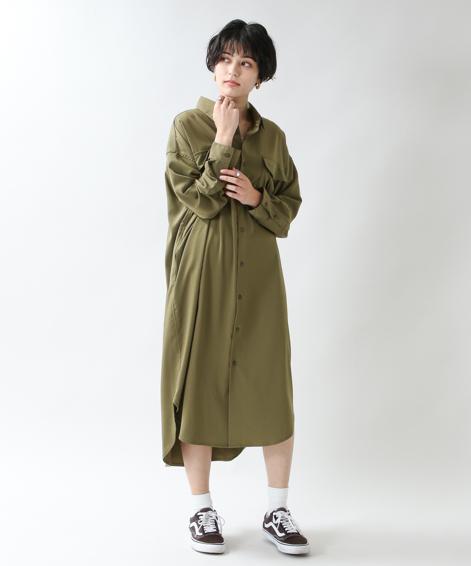 Womens ミリタリーシャツワンピース 公式 レイジブルー Rageblue 通販