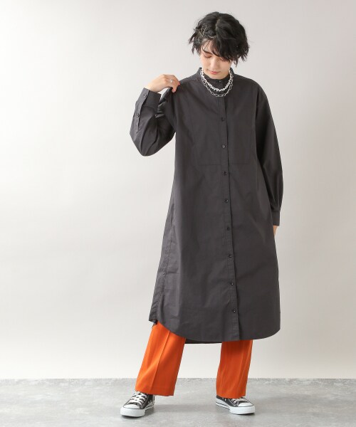 Womens バンドカラーシャツワンピース 公式 レイジブルー Rageblue 通販