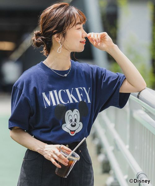 【WOMENS】DISNEY/ミッキーマウスプリントTシャツ