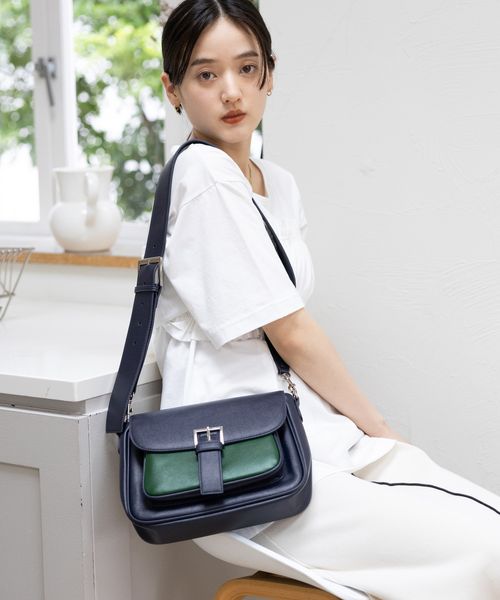 RAGEBLUE 【WOMENS】シンセティックレザー/ショルダーバック ネイビー ウィメンズグッズ レイジブルー 967039 and ST アンドエスティ(旧ドットエスティ) RAGEBLUE 【WOMENS】シンセティックレザー/ショルダーバック ネイビー ウィメンズグッズ レイジブルー 967039 and ST アンドエスティ(旧ドットエスティ)