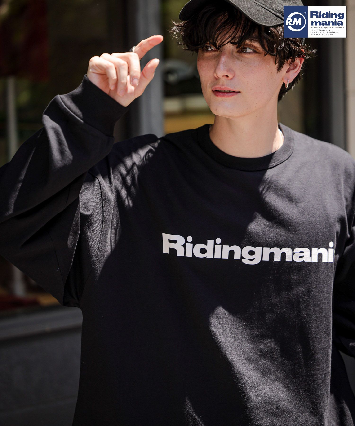 【Ridingmania/ライディングマニア】ブランドロゴプリントTシャツ Ｍ