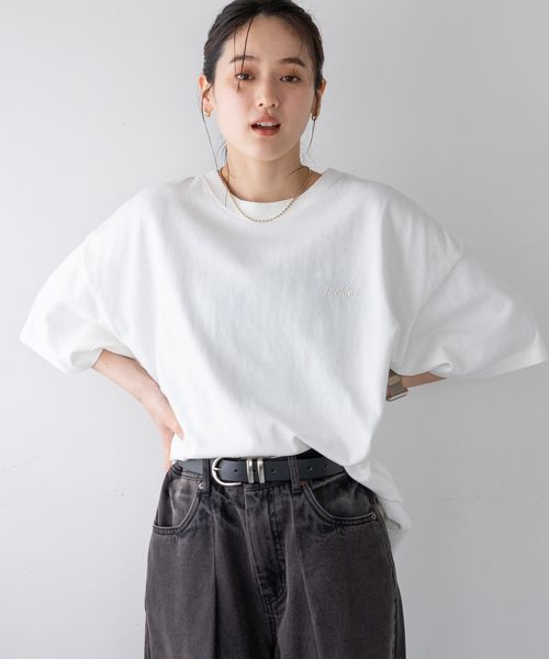 RAGEBLUE 【WOMENS】Dickies/ロゴ刺繍ピグメントルーズTシャツ ホワイト FREE ウィメンズインナー レイジブルー 986089 and ST アンドエスティ(旧ドットエスティ) RAGEBLUE 【WOMENS】Dickies/ロゴ刺繍ピグメントルーズTシャツ ホワイト FREE ウィメンズインナー レイジブルー 986089 and ST アンドエスティ(旧ドットエスティ)