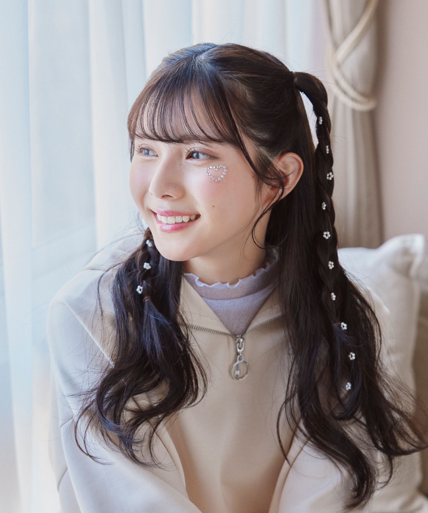 No.214アルパカのクリップ♡ベビーヘアクリップ♡ヘアピン セミ