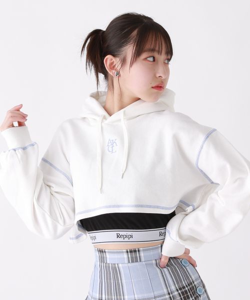 repipi armario 【AKIII×repipi】ショートフーディ オフホワイト M ウィメンズインナー レピピアルマリオ 107876 and ST アンドエスティ(旧ドットエスティ) repipi armario 【AKIII×repipi】ショートフーディ オフホワイト M ウィメンズインナー レピピアルマリオ 107876 and ST アンドエスティ(旧ドットエスティ)