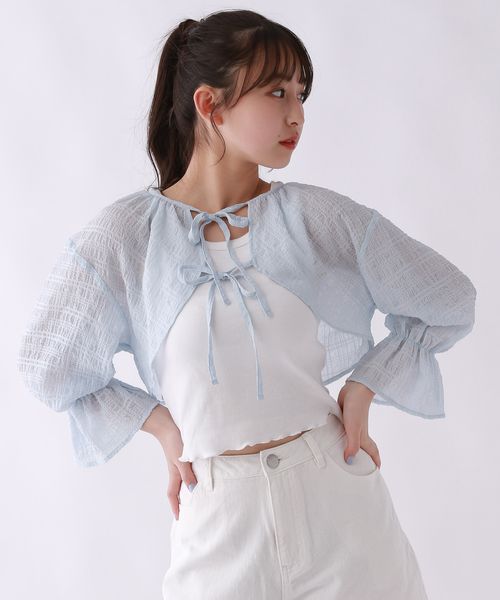 repipi armario ☆セットアイテム☆ボレロカーデ×タンクトップ ライトブルー M ウィメンズインナー レピピアルマリオ 109023 and ST アンドエスティ(旧ドットエスティ) repipi armario ☆セットアイテム☆ボレロカーデ×タンクトップ ライトブルー M ウィメンズインナー レピピアルマリオ 109023 and ST アンドエスティ(旧ドットエスティ)