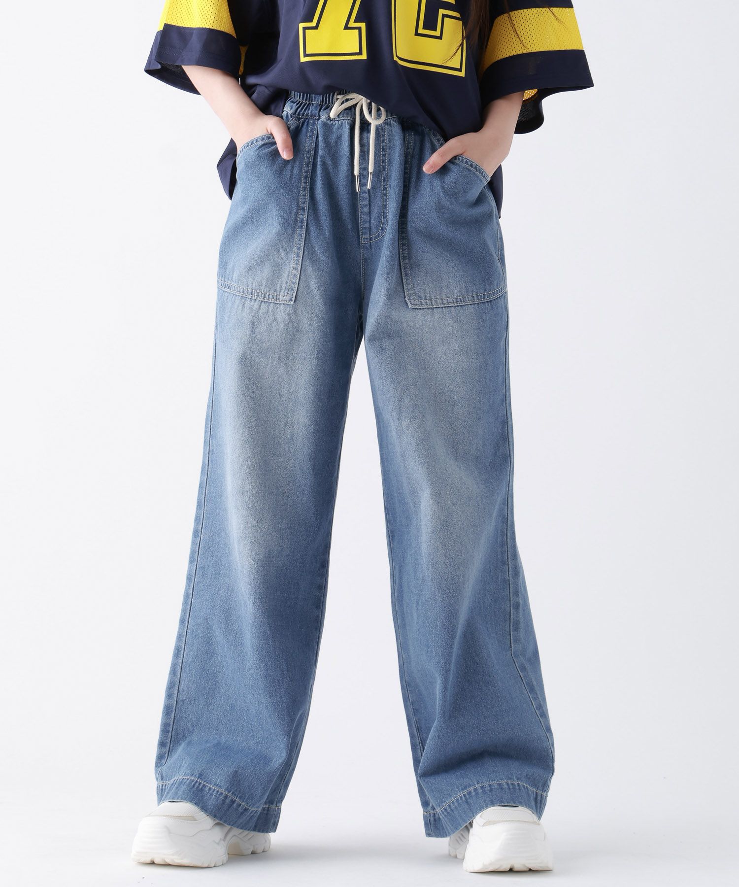 イタリア製 定価15万 高級デニムイージーパンツ イタリア製 定価15万 高級デニムイージーパンツ