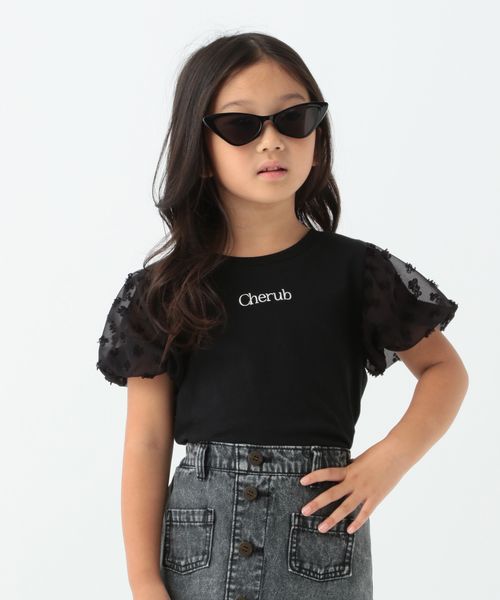 repipi armario 【10C REPIPI】フラワーパフスリーブTシャツ ブラック キッズ レピピアルマリオ 133203 and ST アンドエスティ(旧ドットエスティ) repipi armario 【10C REPIPI】フラワーパフスリーブTシャツ ブラック キッズ レピピアルマリオ 133203 and ST アンドエスティ(旧ドットエスティ)