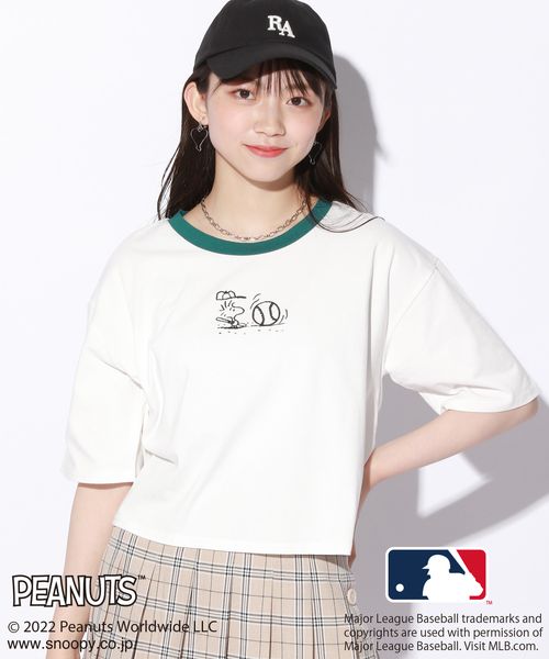 【PEANUTS/MLB】リンガーTシャツ