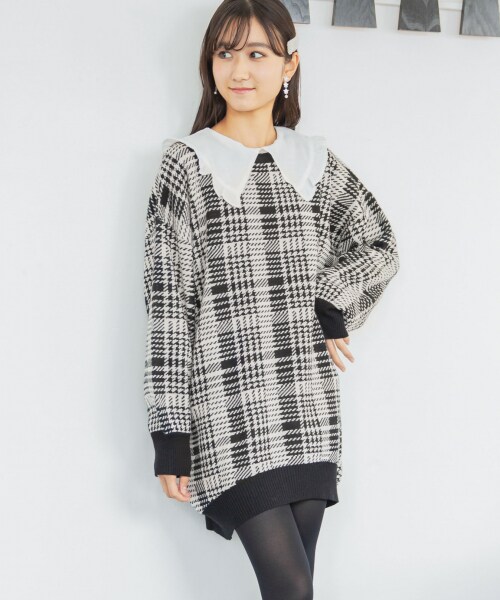 チェックジャガードワンピース 公式 レピピアルマリオ Repipi Armario 通販