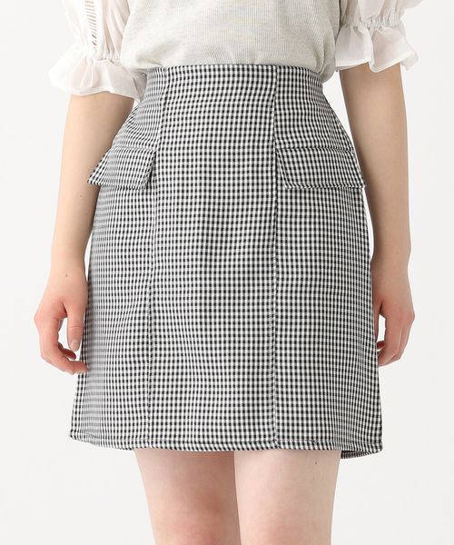 チェックフラップポケットスカート [公式]レピピアルマリオ（repipi armario）通販