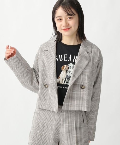 セットアップ対応 グレンチェックショートジャケット 公式 レピピアルマリオ Repipi Armario 通販 セットアップ対応 グレンチェックショートジャケット 公式 レピピアルマリオ Repipi Armario 通販