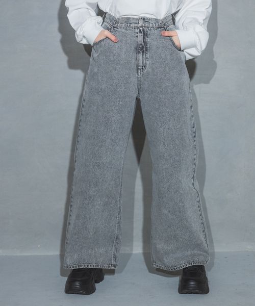 repipi armario 【NEW!】ホックデニムワイドパンツ グレー M ウィメンズボトムス レピピアルマリオ 286422 and ST アンドエスティ(旧ドットエスティ) repipi armario 【NEW!】ホックデニムワイドパンツ グレー M ウィメンズボトムス レピピアルマリオ 286422 and ST アンドエスティ(旧ドットエスティ)