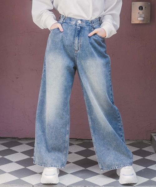 repipi armario 【NEW!】ホックデニムワイドパンツ ライトブルー S ウィメンズボトムス レピピアルマリオ 286422 and ST アンドエスティ(旧ドットエスティ) repipi armario 【NEW!】ホックデニムワイドパンツ ライトブルー S ウィメンズボトムス レピピアルマリオ 286422 and ST アンドエスティ(旧ドットエスティ)
