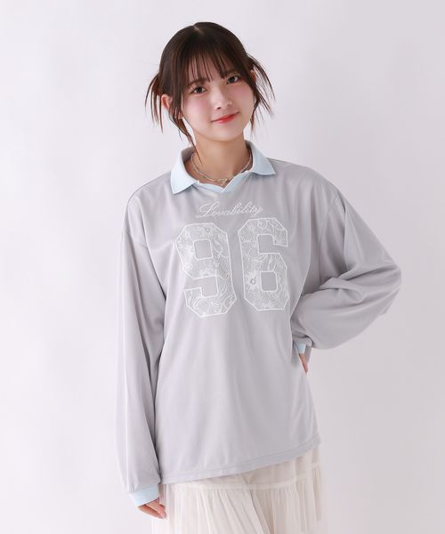 repipi armario レースナンバリングトップス グレー M ウィメンズインナー レピピアルマリオ 292071 and ST アンドエスティ(旧ドットエスティ) repipi armario レースナンバリングトップス グレー M ウィメンズインナー レピピアルマリオ 292071 and ST アンドエスティ(旧ドットエスティ)