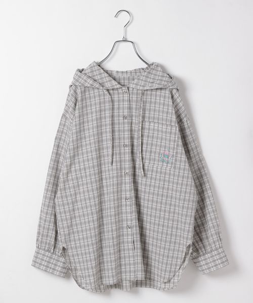 repipi armario 【ハンギョドン】チェックフードシャツ グレー M ウィメンズインナー レピピアルマリオ 314035 and ST アンドエスティ(旧ドットエスティ) repipi armario 【ハンギョドン】チェックフードシャツ グレー M ウィメンズインナー レピピアルマリオ 314035 and ST アンドエスティ(旧ドットエスティ)