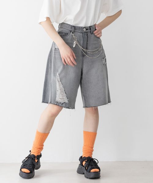 repipi armario デニムハーフパンツ ライトグレー M ウィメンズボトムス レピピアルマリオ 322231 and ST アンドエスティ(旧ドットエスティ) repipi armario デニムハーフパンツ ライトグレー M ウィメンズボトムス レピピアルマリオ 322231 and ST アンドエスティ(旧ドットエスティ)