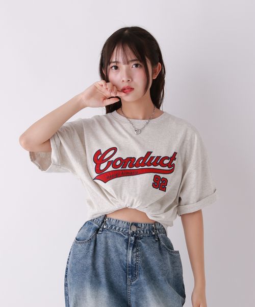 repipi armario サテンワッペンTシャツ ライトグレー L ウィメンズインナー レピピアルマリオ 323510 and ST アンドエスティ(旧ドットエスティ) repipi armario サテンワッペンTシャツ ライトグレー L ウィメンズインナー レピピアルマリオ 323510 and ST アンドエスティ(旧ドットエスティ)