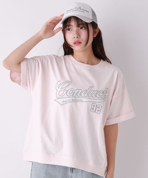 repipi armario サテンワッペンTシャツ ピンク S ウィメンズインナー レピピアルマリオ 323510 and ST アンドエスティ(旧ドットエスティ) repipi armario サテンワッペンTシャツ ピンク S ウィメンズインナー レピピアルマリオ 323510 and ST アンドエスティ(旧ドットエスティ)