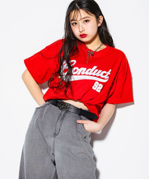 repipi armario サテンワッペンTシャツ レッド L ウィメンズインナー レピピアルマリオ 323510 and ST アンドエスティ(旧ドットエスティ) repipi armario サテンワッペンTシャツ レッド L ウィメンズインナー レピピアルマリオ 323510 and ST アンドエスティ(旧ドットエスティ)
