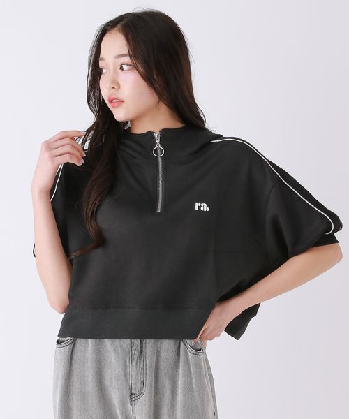 repipi armario ハーフZIPフーディ− ブラック L ウィメンズインナー レピピアルマリオ 323892 and ST アンドエスティ(旧ドットエスティ) repipi armario ハーフZIPフーディ− ブラック L ウィメンズインナー レピピアルマリオ 323892 and ST アンドエスティ(旧ドットエスティ)