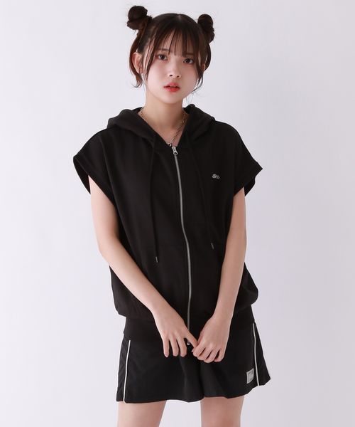 repipi armario AcidWashフードベスト ブラック L ウィメンズインナー レピピアルマリオ 327961 and ST アンドエスティ(旧ドットエスティ) repipi armario AcidWashフードベスト ブラック L ウィメンズインナー レピピアルマリオ 327961 and ST アンドエスティ(旧ドットエスティ)