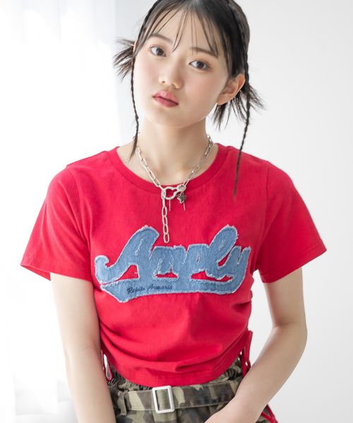 repipi armario DENIMワッペンシャーリングTシャツ レッド M ウィメンズインナー レピピアルマリオ 329298 and ST アンドエスティ(旧ドットエスティ) repipi armario DENIMワッペンシャーリングTシャツ レッド M ウィメンズインナー レピピアルマリオ 329298 and ST アンドエスティ(旧ドットエスティ)