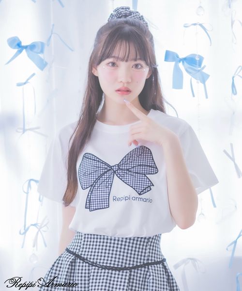 repipi armario 【girly line】BIGリボンTシャツ【接触冷感】 オフホワイト M ウィメンズインナー レピピアルマリオ 329310 and ST アンドエスティ(旧ドットエスティ) repipi armario 【girly line】BIGリボンTシャツ【接触冷感】 オフホワイト M ウィメンズインナー レピピアルマリオ 329310 and ST アンドエスティ(旧ドットエスティ)