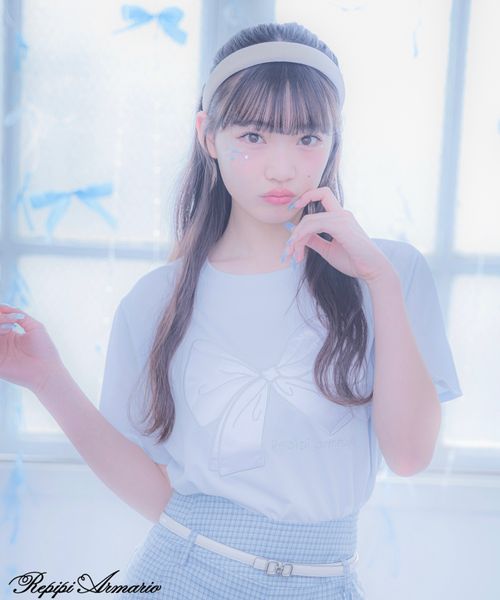 repipi armario 【girly line】BIGリボンTシャツ【接触冷感】 ライトブルー S ウィメンズインナー レピピアルマリオ 329310 and ST アンドエスティ(旧ドットエスティ) repipi armario 【girly line】BIGリボンTシャツ【接触冷感】 ライトブルー S ウィメンズインナー レピピアルマリオ 329310 and ST アンドエスティ(旧ドットエスティ)