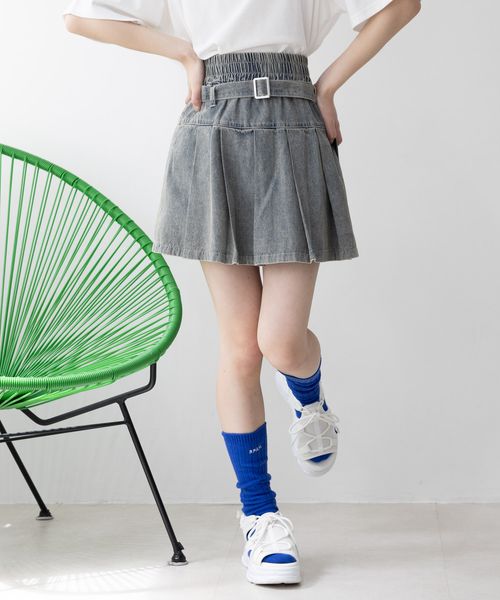 repipi armario ライトデニムプリーツスカート ライトブルー L ウィメンズボトムス レピピアルマリオ 450862 and ST アンドエスティ(旧ドットエスティ) repipi armario ライトデニムプリーツスカート ライトブルー L ウィメンズボトムス レピピアルマリオ 450862 and ST アンドエスティ(旧ドットエスティ)