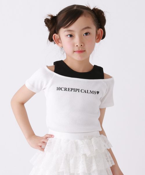 repipi armario 【10C REPIPI】レイヤードフウオフショルTシャツ ホワイト キッズ レピピアルマリオ 452390 and ST アンドエスティ(旧ドットエスティ) repipi armario 【10C REPIPI】レイヤードフウオフショルTシャツ ホワイト キッズ レピピアルマリオ 452390 and ST アンドエスティ(旧ドットエスティ)