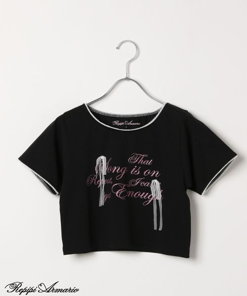repipi armario 【girly line】グリッターリボンTシャツ ブラック L ウィメンズインナー レピピアルマリオ 490449 and ST アンドエスティ(旧ドットエスティ) repipi armario 【girly line】グリッターリボンTシャツ ブラック L ウィメンズインナー レピピアルマリオ 490449 and ST アンドエスティ(旧ドットエスティ)