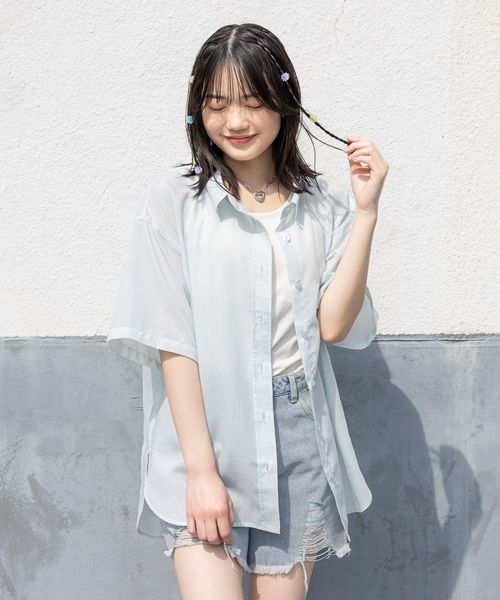 repipi armario 【接触冷感】スパンボイルルーズシャツ ライトブルー S ウィメンズインナー レピピアルマリオ 492461 and ST アンドエスティ(旧ドットエスティ) repipi armario 【接触冷感】スパンボイルルーズシャツ ライトブルー S ウィメンズインナー レピピアルマリオ 492461 and ST アンドエスティ(旧ドットエスティ)