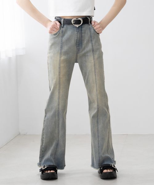 repipi armario 【接触冷感】COOLデニムフレアパンツ ライトブルー M ウィメンズボトムス レピピアルマリオ 493938 and ST アンドエスティ(旧ドットエスティ) repipi armario 【接触冷感】COOLデニムフレアパンツ ライトブルー M ウィメンズボトムス レピピアルマリオ 493938 and ST アンドエスティ(旧ドットエスティ)