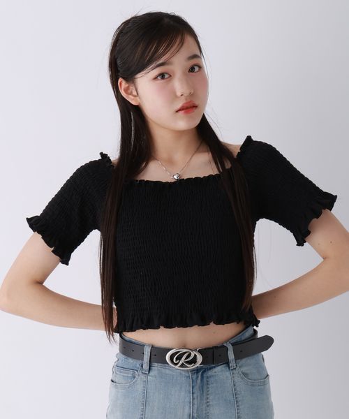 repipi armario 【2WAY】シャーリングショートトップス ブラック S ウィメンズインナー レピピアルマリオ 495667 and ST アンドエスティ(旧ドットエスティ) repipi armario 【2WAY】シャーリングショートトップス ブラック S ウィメンズインナー レピピアルマリオ 495667 and ST アンドエスティ(旧ドットエスティ)