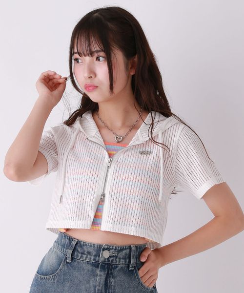 repipi armario メッシュWZIPショートトップス【半袖】 オフホワイト M ウィメンズインナー レピピアルマリオ 498679 and ST アンドエスティ(旧ドットエスティ) repipi armario メッシュWZIPショートトップス【半袖】 オフホワイト M ウィメンズインナー レピピアルマリオ 498679 and ST アンドエスティ(旧ドットエスティ)