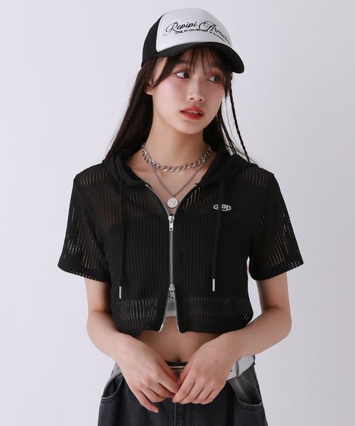 repipi armario メッシュWZIPショートトップス【半袖】 ブラック L ウィメンズインナー レピピアルマリオ 498679 and ST アンドエスティ(旧ドットエスティ) repipi armario メッシュWZIPショートトップス【半袖】 ブラック L ウィメンズインナー レピピアルマリオ 498679 and ST アンドエスティ(旧ドットエスティ)