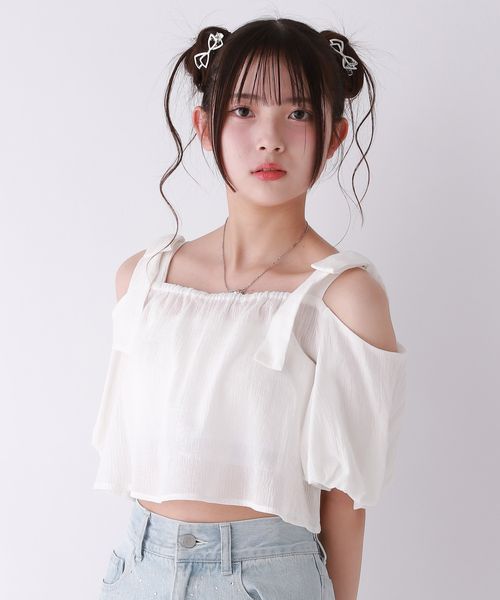 repipi armario 【girly line】リボンオフショルブラウス オフホワイト S ウィメンズインナー レピピアルマリオ 498791 and ST アンドエスティ(旧ドットエスティ) repipi armario 【girly line】リボンオフショルブラウス オフホワイト S ウィメンズインナー レピピアルマリオ 498791 and ST アンドエスティ(旧ドットエスティ)
