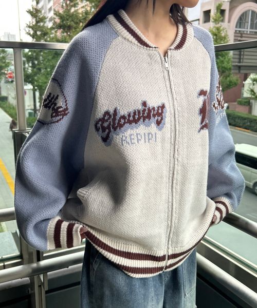 repipi armario 【洗えるニット】ルーズニットスタジャン ライトブルー S ウィメンズインナー レピピアルマリオ 499161 and ST アンドエスティ（旧ドットエスティ）