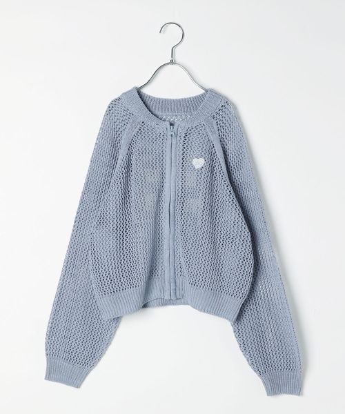 repipi armario 【10C REPIPI】ナンバリングZIPカーディガン ライトブルー キッズ レピピアルマリオ 571341 and ST アンドエスティ（旧ドットエスティ）