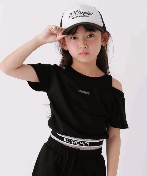 repipi armario 【10C REPIPI】HEMロゴオフショルTシャツ ブラック キッズ レピピアルマリオ 575221 and ST アンドエスティ(旧ドットエスティ) repipi armario 【10C REPIPI】HEMロゴオフショルTシャツ ブラック キッズ レピピアルマリオ 575221 and ST アンドエスティ(旧ドットエスティ)