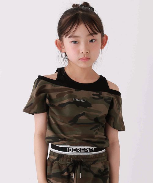 repipi armario 【10C REPIPI】HEMロゴオフショルTシャツ カーキ キッズ レピピアルマリオ 575221 and ST アンドエスティ(旧ドットエスティ) repipi armario 【10C REPIPI】HEMロゴオフショルTシャツ カーキ キッズ レピピアルマリオ 575221 and ST アンドエスティ(旧ドットエスティ)