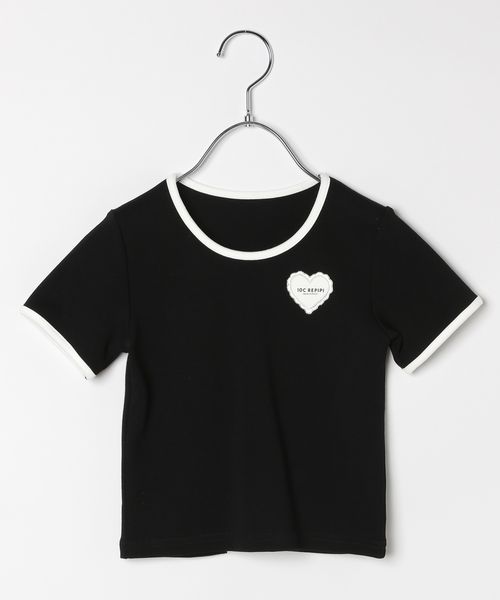 repipi armario 【10C REPIPI】バックレースハートTシャツ ブラック キッズ レピピアルマリオ 575236 and ST アンドエスティ(旧ドットエスティ) repipi armario 【10C REPIPI】バックレースハートTシャツ ブラック キッズ レピピアルマリオ 575236 and ST アンドエスティ(旧ドットエスティ)