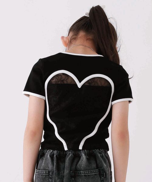 repipi armario 【10C REPIPI】バックレースハートTシャツ ブラック キッズ レピピアルマリオ 575236 and ST アンドエスティ(旧ドットエスティ) repipi armario 【10C REPIPI】バックレースハートTシャツ ブラック キッズ レピピアルマリオ 575236 and ST アンドエスティ(旧ドットエスティ)