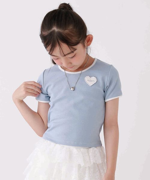 repipi armario 【10C REPIPI】バックレースハートTシャツ ライトブルー キッズ レピピアルマリオ 575236 and ST アンドエスティ(旧ドットエスティ) repipi armario 【10C REPIPI】バックレースハートTシャツ ライトブルー キッズ レピピアルマリオ 575236 and ST アンドエスティ(旧ドットエスティ)