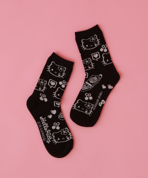 repipi armario 【HELLO KITTY】総柄ソックス【3P¥1200】 ソックス ブラック FREE レピピアルマリオ 575248 and ST アンドエスティ(旧ドットエスティ) repipi armario 【HELLO KITTY】総柄ソックス【3P¥1200】 ソックス ブラック FREE レピピアルマリオ 575248 and ST アンドエスティ(旧ドットエスティ)